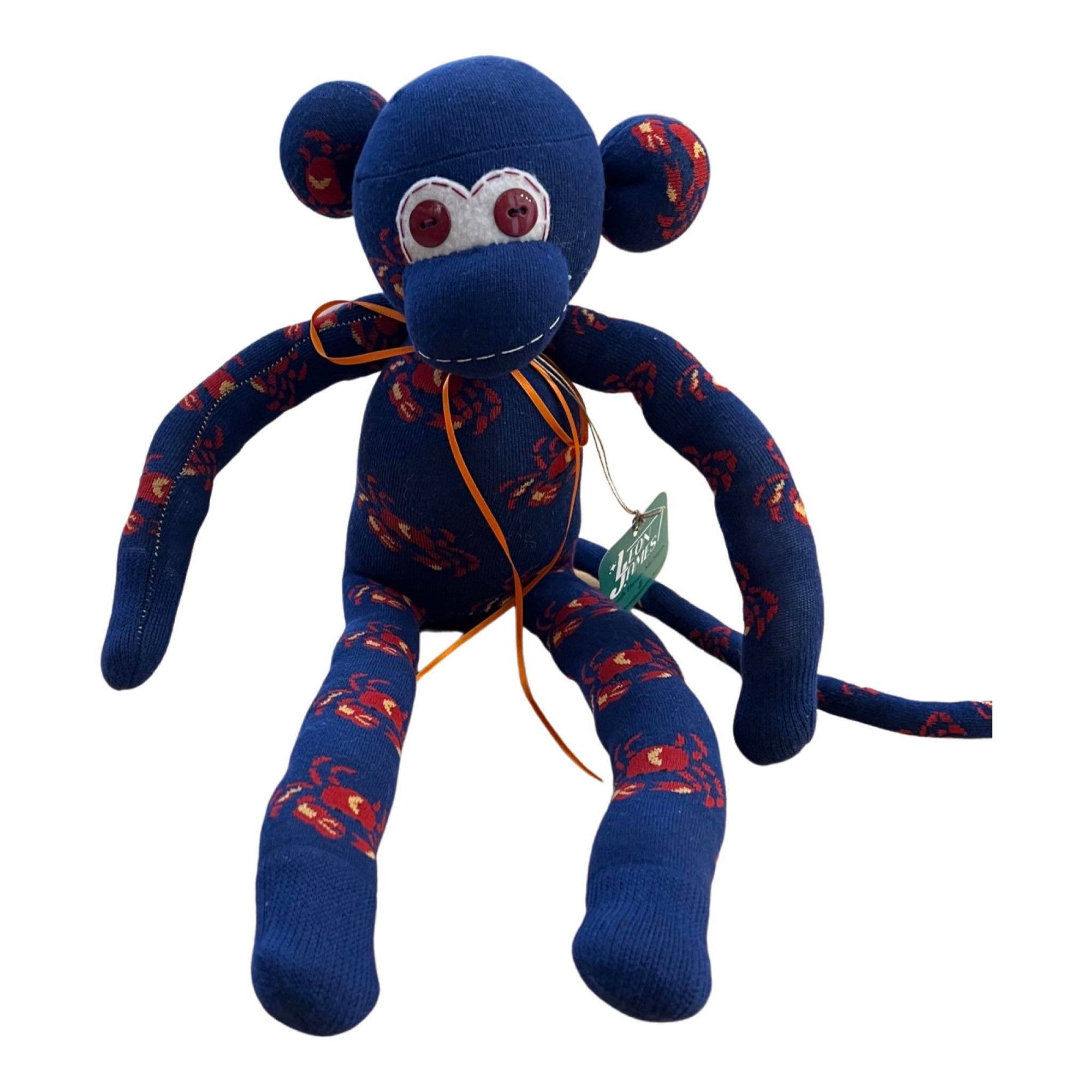 "LEO" Sock Monkey - Crabby Monkey