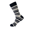 Black & White Stripe Crew Socks