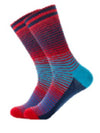 Red & Blue Stripped Crew Socks