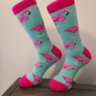 Pink Flamingo Crew Socks