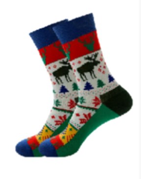Christmas Moose Crew Socks