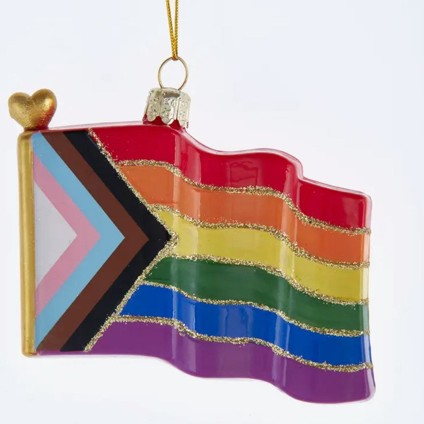 Glass Pride Flag Ornament
