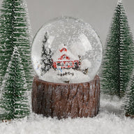 Snowy Red House Snow Globe