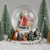 Santa Woodland Forest Snow Globe