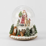 Santa Woodland Forest Snow Globe